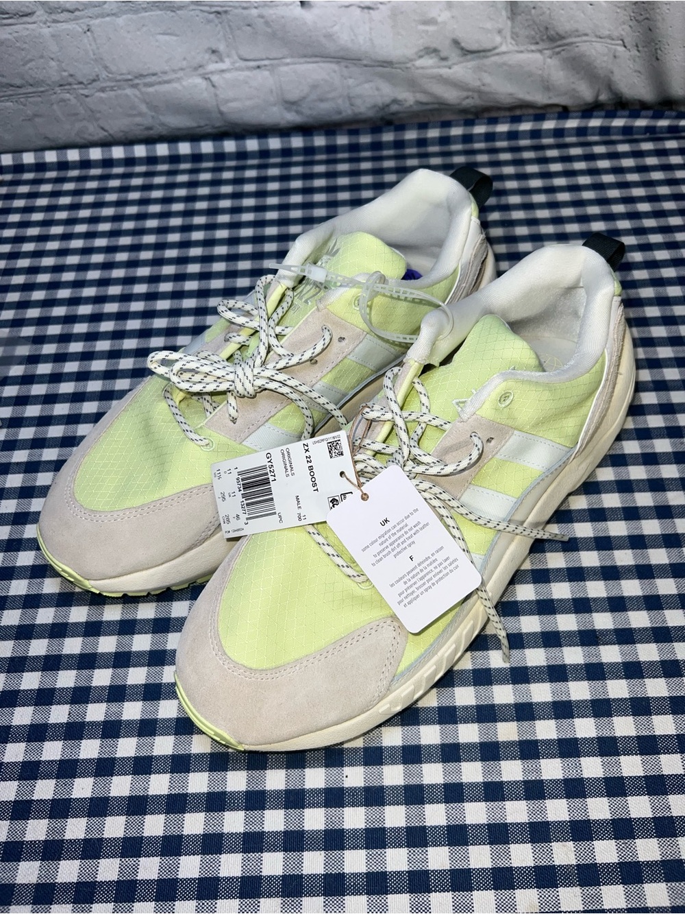 Adidas ZX 22 Boost GY5271 Lime Green Gray Men’s Size 11.5 NWT